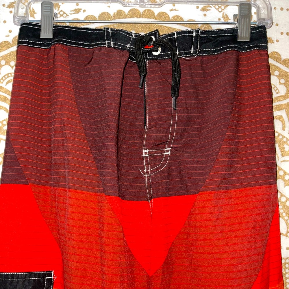 ✨HP✨ MEN’S “OP” MULTI-COLORED TIE/ADJUSTABLE WAIST BOARD SHORTS, MENS SIZE XXL - Picture 4 of 6